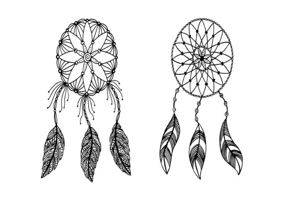 Download Dream Catcher Decorated, Hand Drawing - Wing Collection