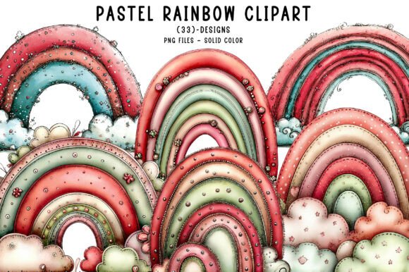 Download Pastel Rainbow Clipart - Pastel rainbow clipart Collection