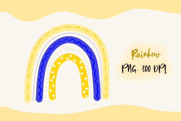 Download Yellow Blue Boho Rainbow PNG Clipart - Premium Bundle
