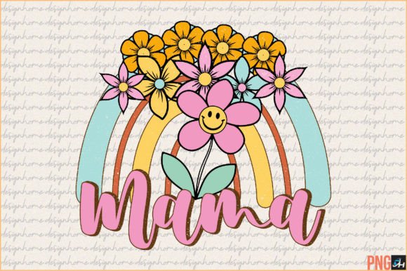 Download Retro Mama Boho Rainbow Png Sublimation - Boho rainbow png Collection