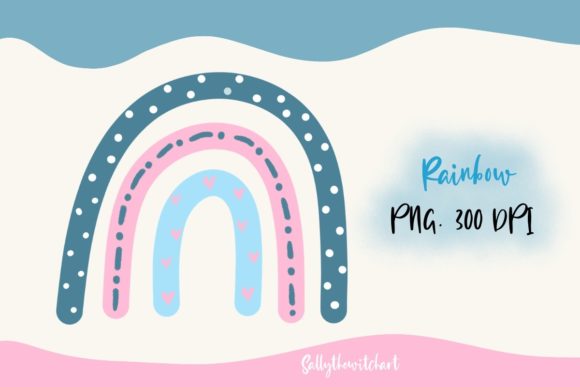 Download Pink Blue Theme Boho Rainbow PNG Clipart - Premium Bundle