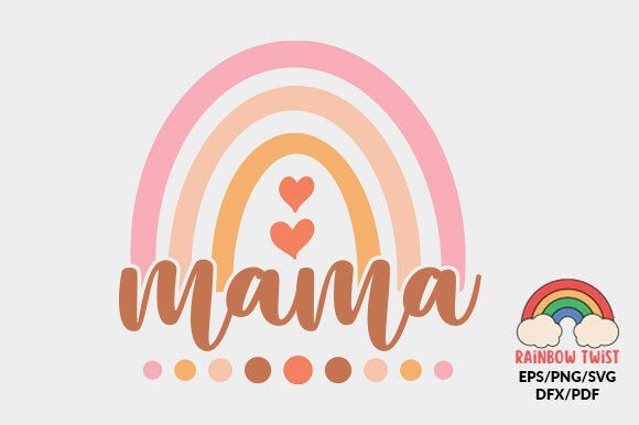 Download Mama Boho Rainbow PNG SVG Design - Boho rainbow png Collection