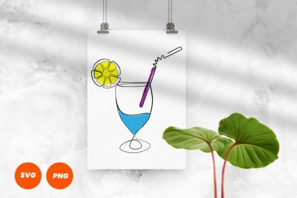 Download Cocktail One Line Drawing - Wing Collection
