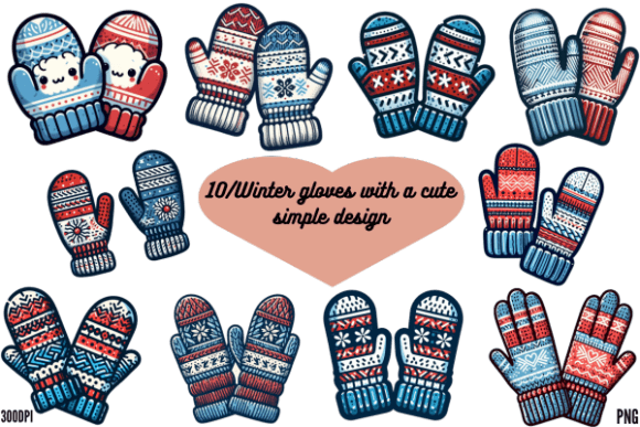 Download Winter Gloves with a Cute Simple Design - Premium Resources