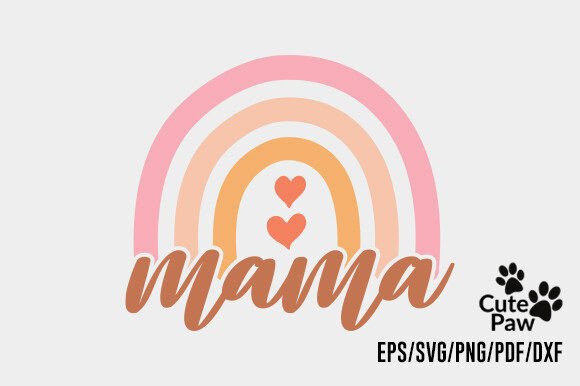 Download Mama Boho Rainbow PNG SVG Design - Boho rainbow png Collection