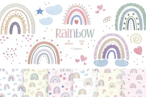Download Watercolor Pastel Rainbow Clipart - Pastel rainbow clipart Collection