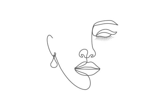 Download Beauty Eyelash Female Face Line Drawing - Wing Collection