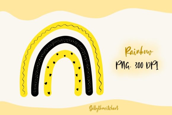 Download Yellow Black Boho Rainbow PNG Clipart - Premium Resources