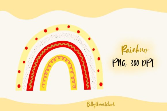 Download Yellow Red Boho Rainbow PNG Clipart - Premium Resources